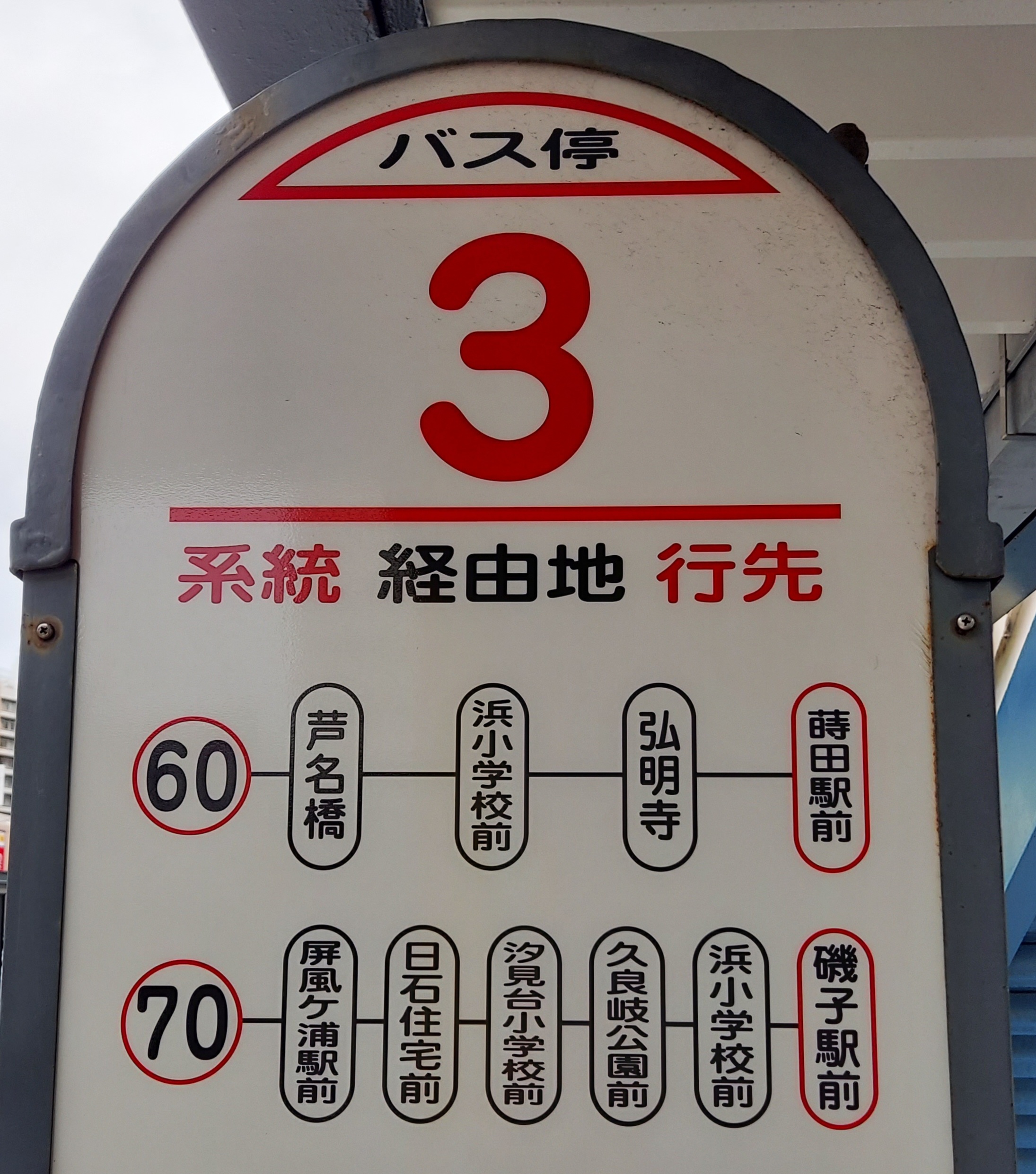 磯子駅 バス乗り場 3番